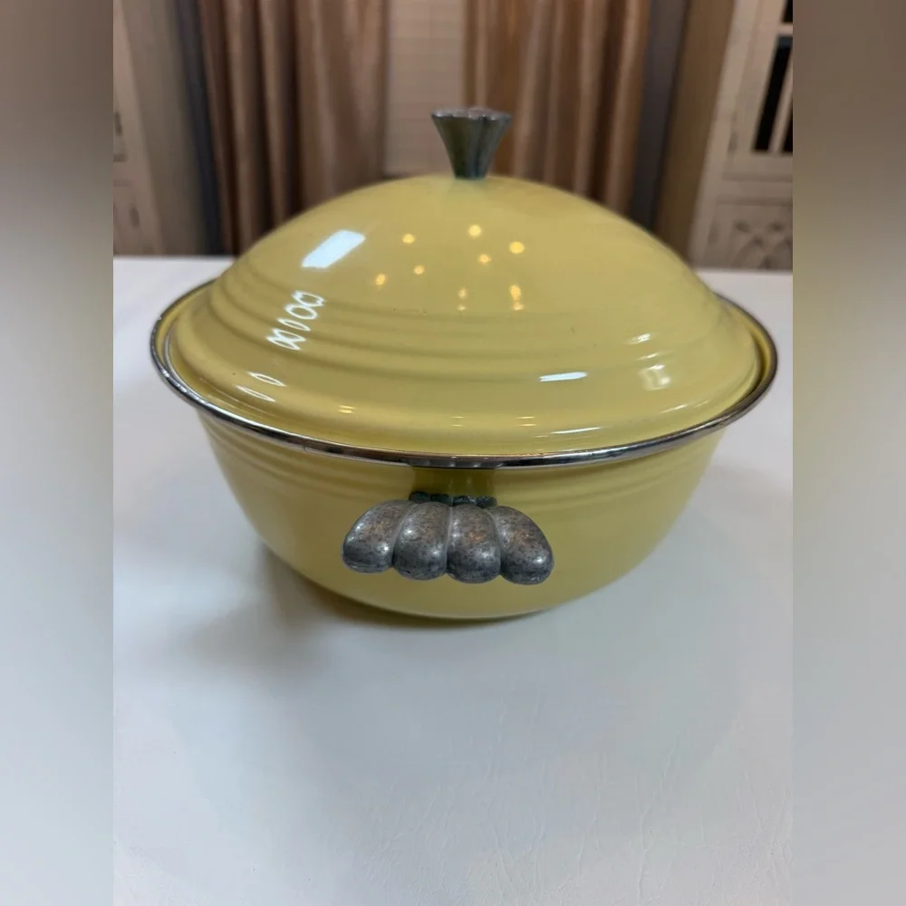 GENUINE HOMER LAUGHLIN CHINA CO FIESTA ENAMEL DUTCH HOVEN YELLOW